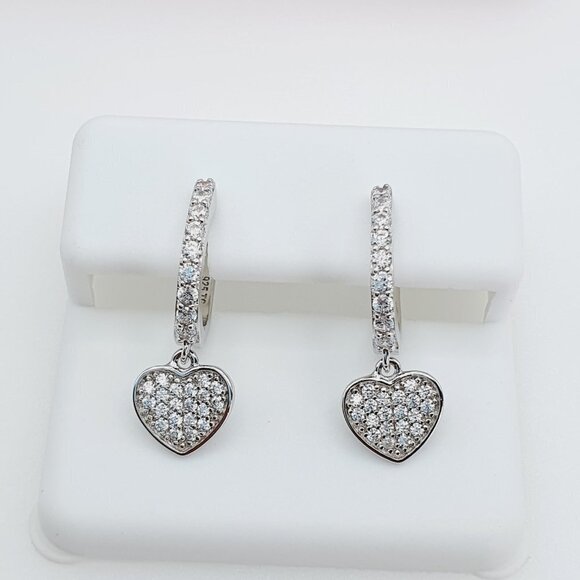925 Sterling Silver Cubic Zirconia EarringU19254711 - Picture 6 of 10